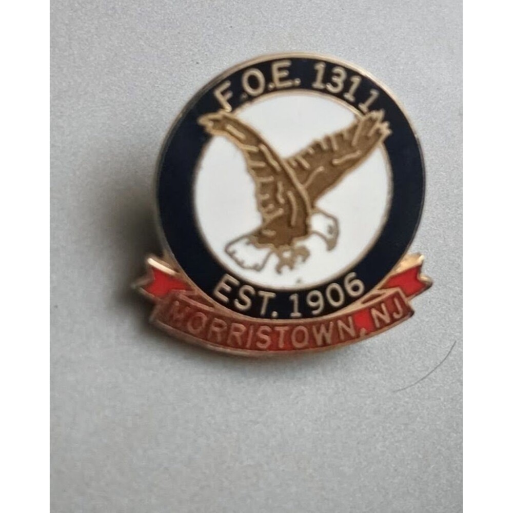Vintage F.O.E. 1311 Morristown NJ Est 1906 Fraternal Order Eagles Lapel Pin